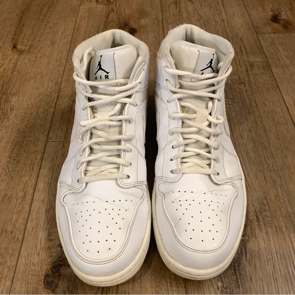 Nike Jordan 1 Retro Mid White size 11 - Picture 4 of 8
